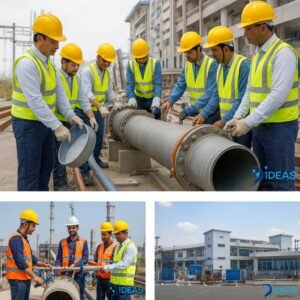 Engineers working on a STP plant