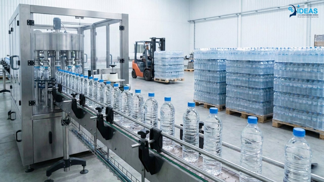 mineral water bottle filling