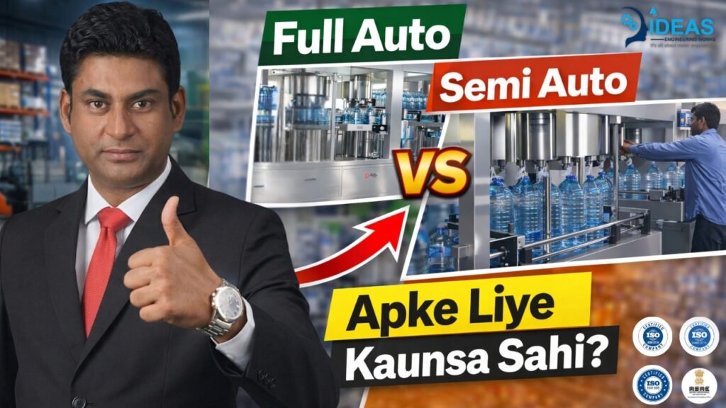 Automatic vs semi automatic mineral water plant cost and profit comparison - Ideas Engineering Works 2026