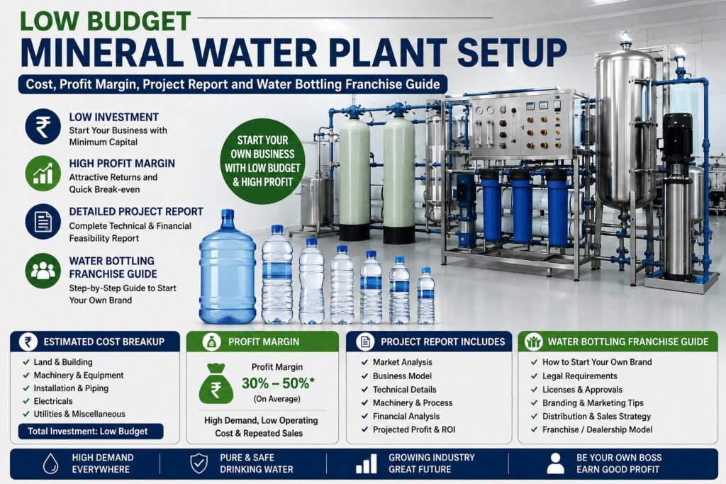 Low Budget Mineral Water Plant Setup